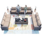 ALAULM 12 Pieces High-back Sectional Sofa Sets Outdoor Patio Furniture - Sand