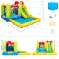 Costzon Inflatable Water Slide, Water Bounce House Combo for Kids Outdoor Fun with Large Jumping Area, Climbing Wall, Splash Pool, Blow up Waterslides Park Inflatable for Kids Backyard Party Gifts without blower