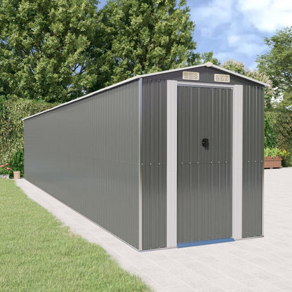 GOLINPEILO Metal Outdoor Garden Storage Shed, Large Steel Utility Tool Shed Storage House, Steel Yard Shed with Double Sliding Doors, Utility and Tool Storage, Light Gray 75.6"x402"x87.8" 75.6"x402"x87.8"