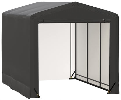 ShelterLogic ShelterTube Garage & Storage Shelter, 10' x 14' x 10' Heavy-Duty Steel Frame Wind and Snow-Load Rated Enclosure, Gray 10' x 14' x 10'