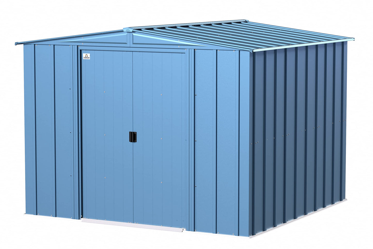 Arrow Shed Classic 8' x 8' Abri de rangement extérieur cadenassable en acier bleu gris 8' x 8' 