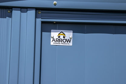 Arrow Shed Classic 6' x 7' Outdoor Padlockable Steel Storage Shed Building,Blue Grey Blue Grey 6' x 7'