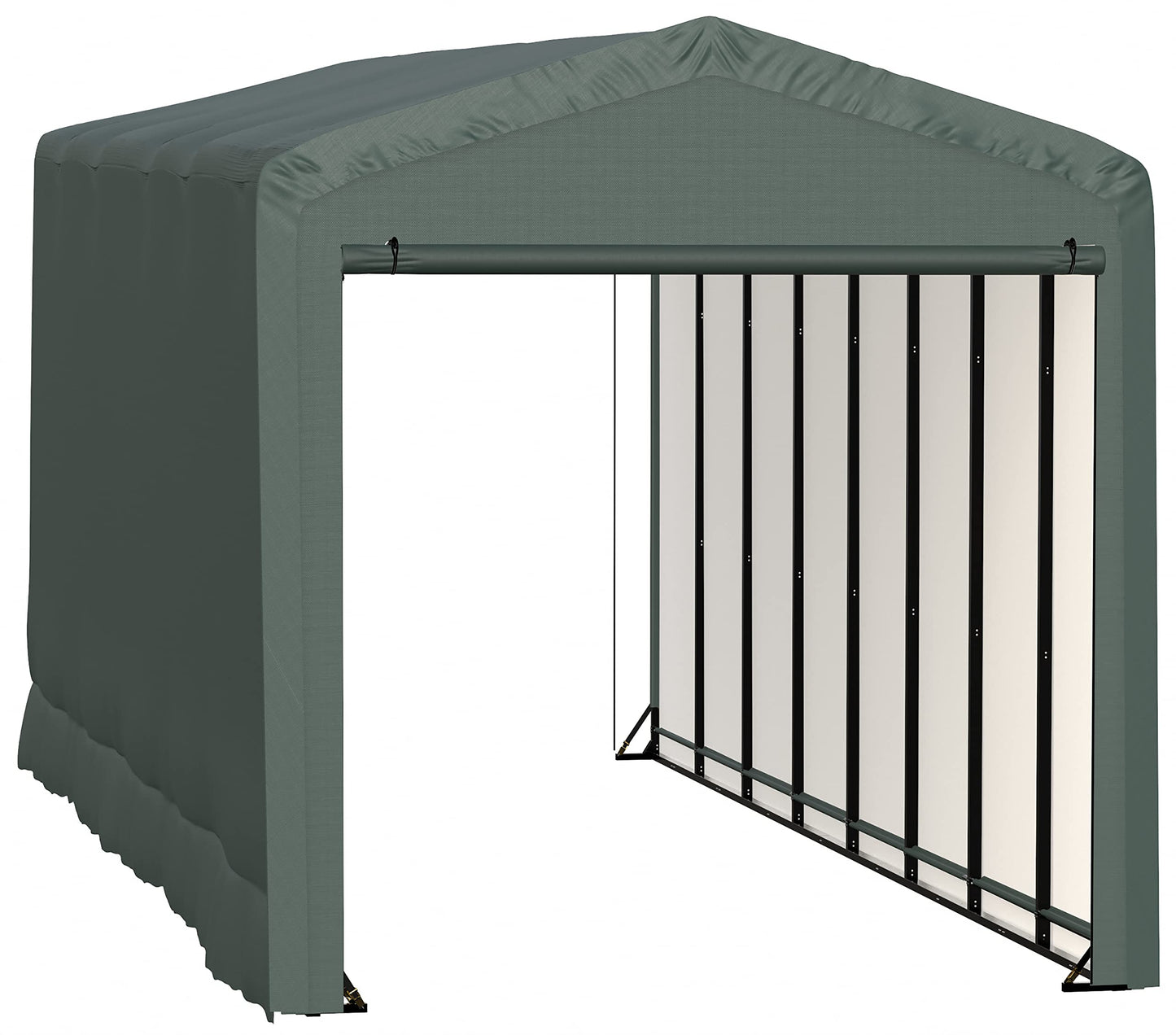 ShelterLogic ShelterTube Abri de garage et de stockage, 14' x 36' x 16', cadre en acier robuste, boîtier résistant au vent et à la neige, vert 14' x 36' x 16' 