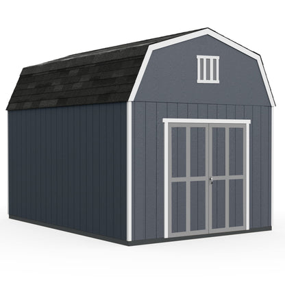 Handy Home Products Braymore 10x14 Do-It-Yourself Wooden Storage Shed with Floor