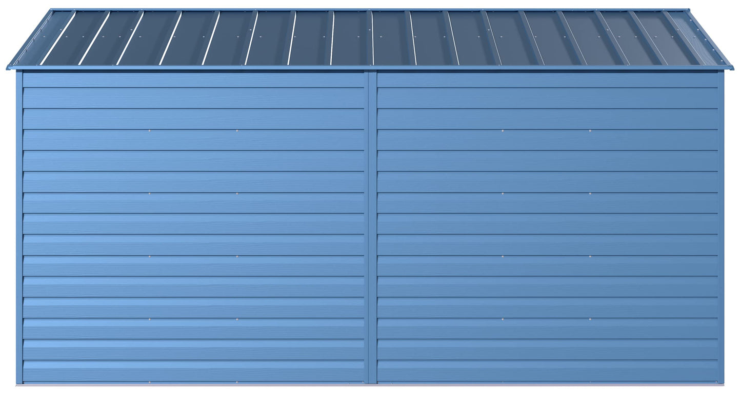 Arrow Shed Select Hangar de rangement extérieur verrouillable en acier, 10' x 14', bleu gris 