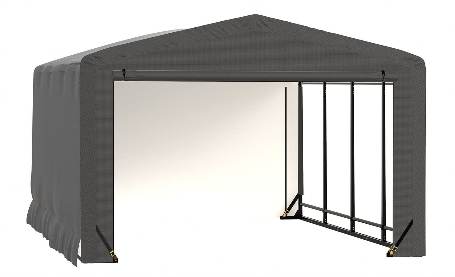 ShelterLogic ShelterTube Abri de garage et de stockage, 12' x 18' x 8', cadre en acier robuste, boîtier résistant au vent et à la neige, gris 12' x 18' x 8' 