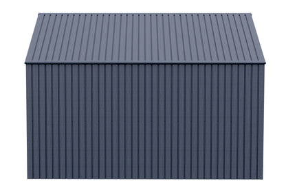 Arrow Shed Elite Hangar de rangement extérieur en acier avec toit à pignon verrouillable, 12' x 12', Anthracite 