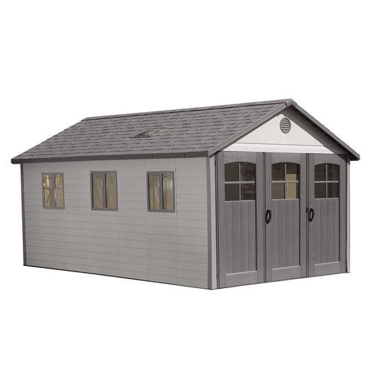 Lifetime 60237 11 x 21 Ft. Outdoor Storage Shed, Desert Sand