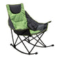 SUNNYFEEL Camping Rocking Chair, Oversized Folding Rocking Chairs with Luxury Padded Recliner & Pocket,Carry Bag, 300 LBS Heavy Duty for Lawn/Outdoor/Picnic/Patio, Portable Rocker Camp Chair (Green) Green