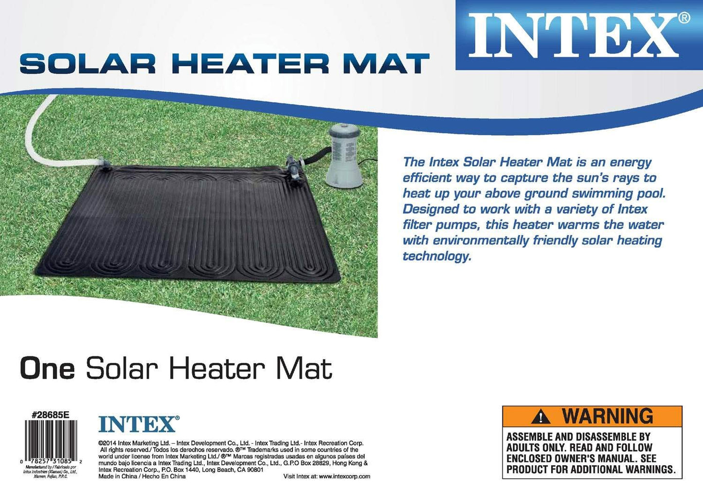 Intex 28685E Above Ground Swimming Pool Water Heater Solar Mat, Black (6 Pack)