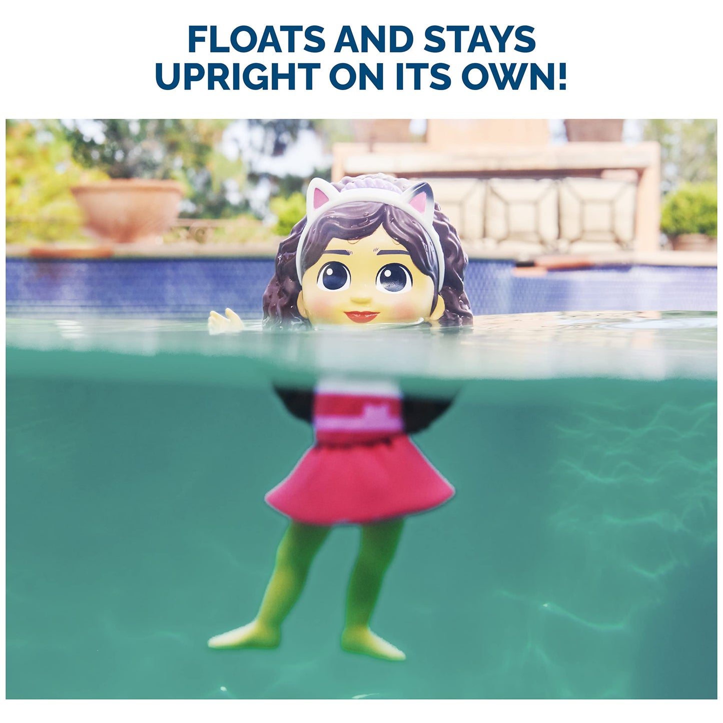 Swimways Gabby’s Dollhouse Floatin' Figures, Swimming Pool Accessories & Kids Pool Toys, Party Supplies & Water Toys for Kids Aged 3 & Up, Gabby & Mercat 2-Pack 2pk Floating Figures
