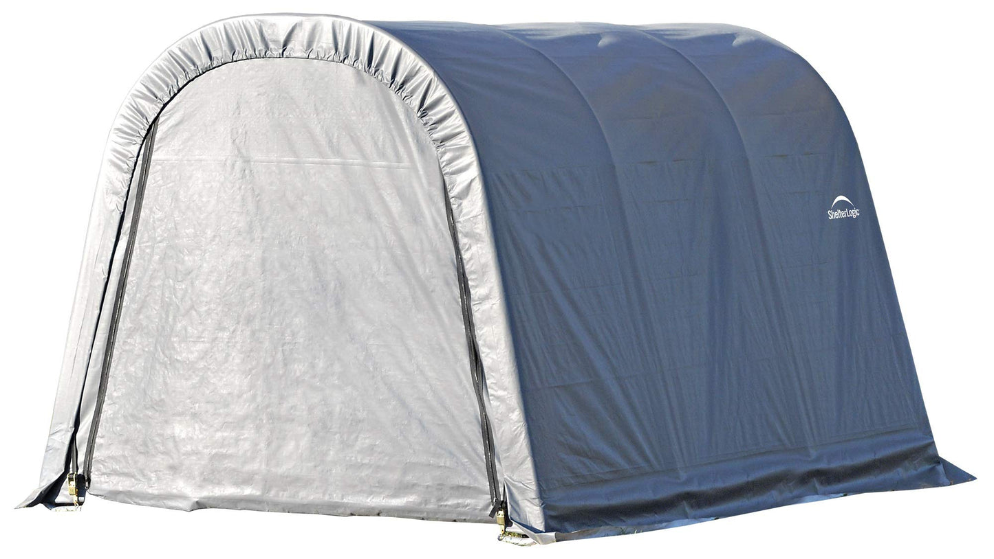 ShelterLogic 77823 Grey 10'x16'x8' Round Style Shelter 10'x16'x8' Gray