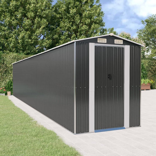 GOLINPEILO Metal Outdoor Garden Storage Shed, Large Steel Utility Tool Shed Storage House, Steel Yard Shed with Double Sliding Doors, Utility and Tool Storage, Anthracite 75.6"x402"x87.8" 75.6"x402"x87.8"