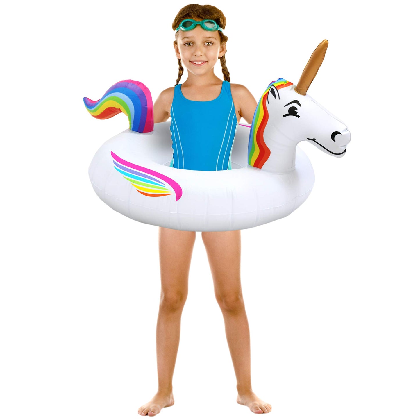 GoFloats Unicorn Pool Float Party Tube - Inflatable Rafts, Adults & Kids Party Tube Jr.