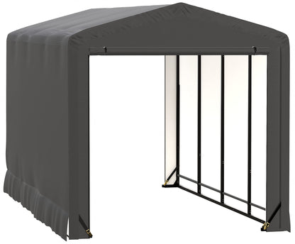 ShelterLogic ShelterTube Abri de garage et de stockage, 10' x 18' x 10', cadre en acier robuste, boîtier résistant au vent et à la neige, gris 10' x 18' x 10' 