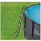 Summer Waves P4A01648B 16ft x 48in Above Ground Frame Outdoor Swimming Pool Set w/ Filter Pump, Pool Cover, Ladder, Ground Cloth, & Maintenance Kit 16' x 48" - No Window Dark Herringbone