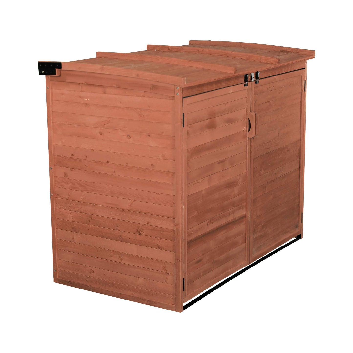 Leisure Season RSS2001L-C Large Horizontal Refuse Storage-Sheds, Medium Brown