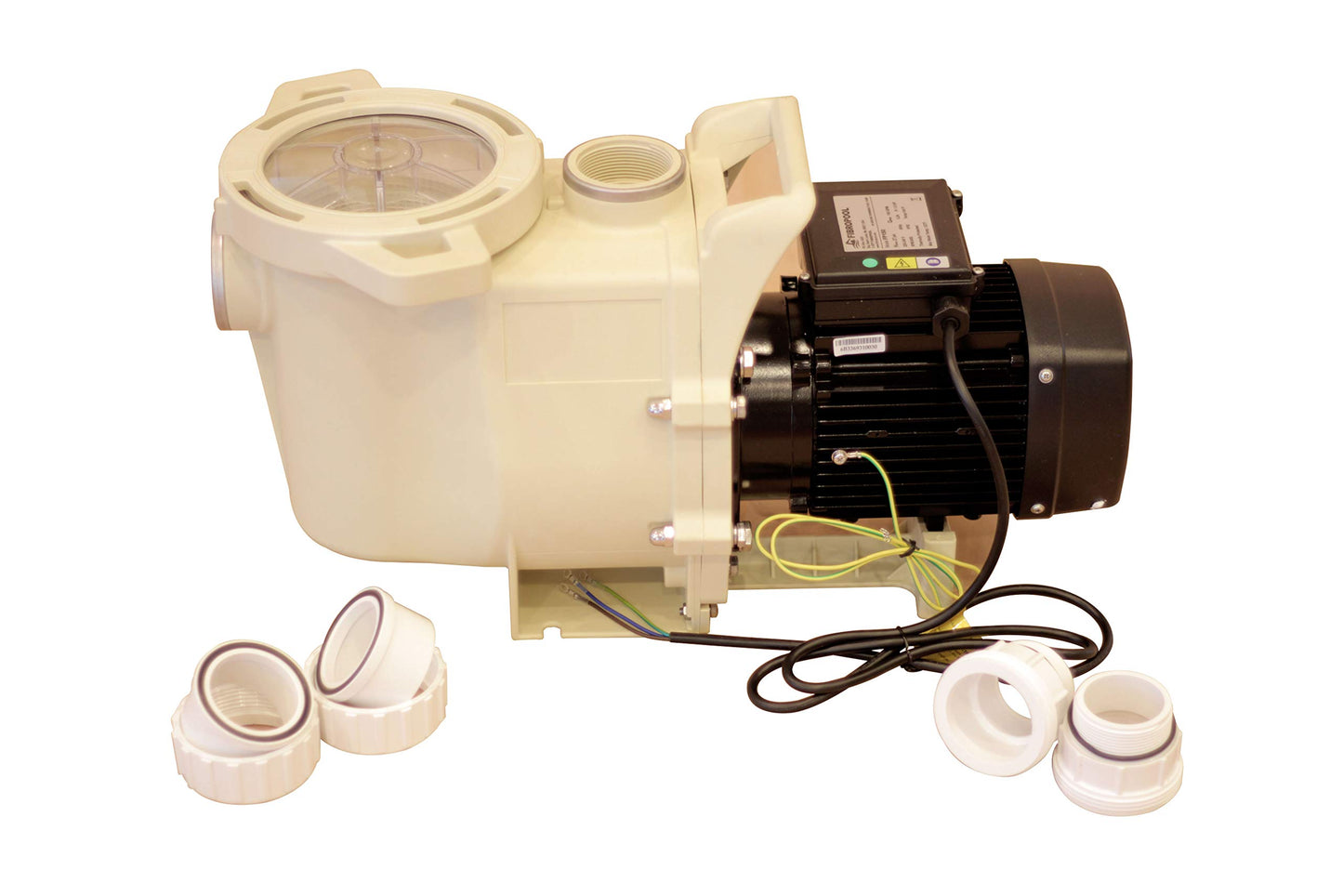 FibroPool 1.5 HP Swimming Pool Pump for In Ground Pools and Spas - 1.5 Horsepower - Designed in the USA - High Efficiency Single Speed Motor With Clear Top Lid - FP150