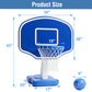 OMOTIYA Swimming Pool Basketball Hoop with Base, Portable Outdoor Basketball Hoop for Pool with Balls and Pump, Pool Toys Game for Boys and Girls, Kids, Adults Pattern 2