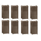 Suncast Trash Hideaway 33 Gallon Resin Wicker Outdoor Garbage Container (8 Pack) 8 Pack Brown