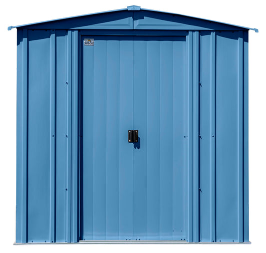 Arrow Shed Classic 6' x 7' Hangar de rangement extérieur cadenassable en acier, bleu gris bleu gris 6' x 7' 