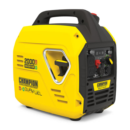 Champion Power Equipment 100900 Générateur à onduleur double carburant 2000 watts, ultraléger 2000 watts + double carburant + manuel de démarrage EZ 