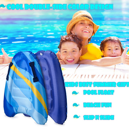 Inflatable Body Surfing Float Board Surf Rider for Slip and Slides Pool Water Game Portable Dual Boogie Board Wave Bodyboard Water Beach Fun Toy Double-Color Design for Kids and Adult 3020Inch Dinosaure