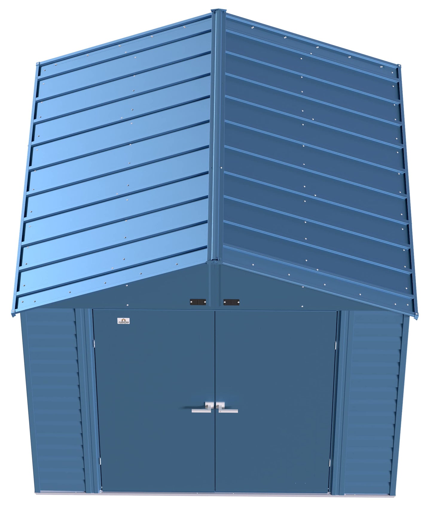 Arrow Shed Select Hangar de rangement extérieur verrouillable en acier, 8' x 8', bleu gris 