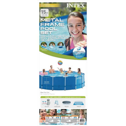 Ensemble de piscine à cadre en métal Intex, 15 pi x 48 po