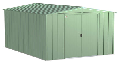 Arrow Shed Classic 10' x 14' Abri de rangement extérieur cadenassable en acier vert sauge 10' x 14' 