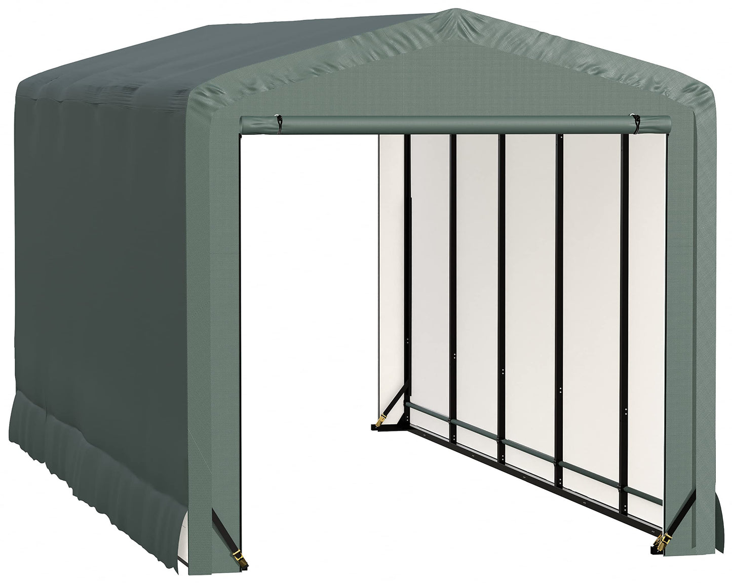 ShelterLogic ShelterTube Abri de garage et de stockage, 10' x 23' x 10', cadre en acier robuste, boîtier résistant au vent et à la neige, vert 10' x 23' x 10' 