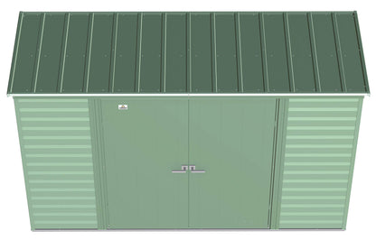 Arrow Shed Select Hangar de rangement extérieur verrouillable en acier, 10' x 4', vert sauge 