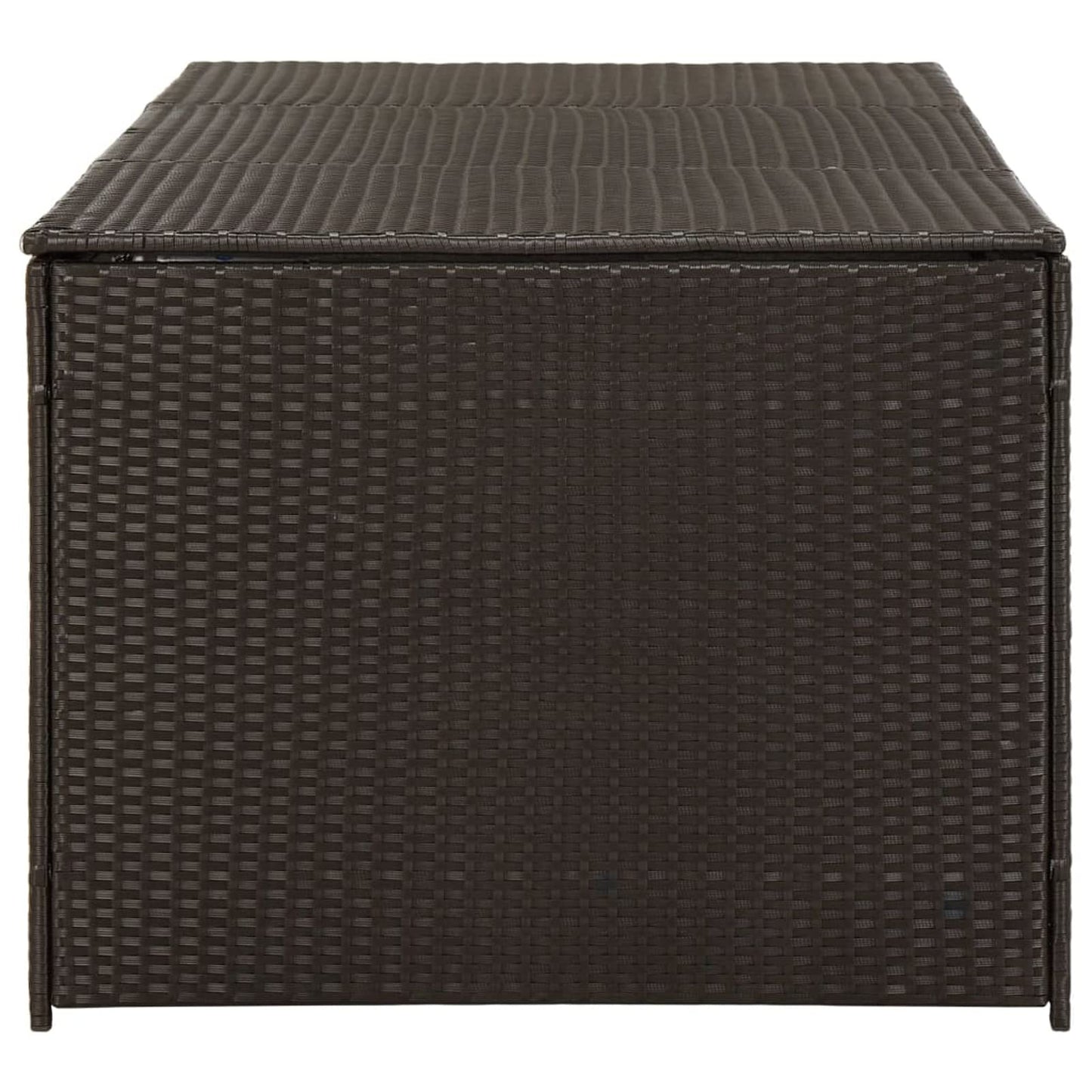 Festnight Patio Storage Box Deck Box for Patio Furniture, Outdoor Cushions, Garden Tools and Pool Toys Poly Rattan 70.8"x35.4"x29.5" Brown