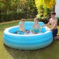 Inflatable Swimming Pool Center with Backrest and Bench, Blue, 88.5" x 85" x 20"