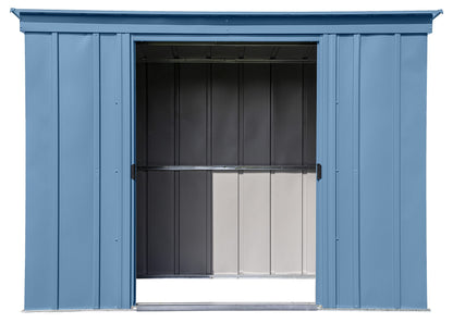 Arrow Shed Classic 8' x 4' Hangar de rangement extérieur cadenassable en acier, bleu gris 8' x 4' 