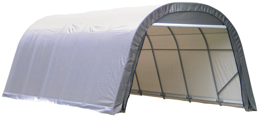 ShelterLogic 76632 Grey 12'x28'x8' Round Style Shelter 12'x28'x8' Gray