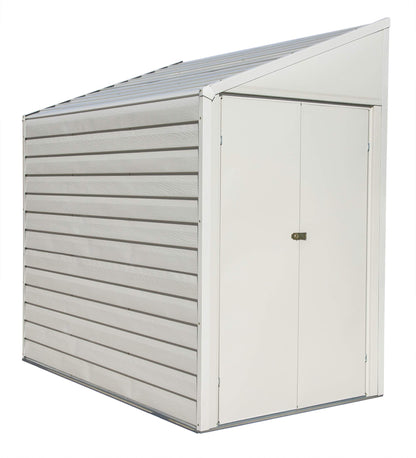 Arrow Shed YS47-A Hangar de rangement compact en acier galvanisé avec toit en pente, 4' x 7' 4' x 7' 