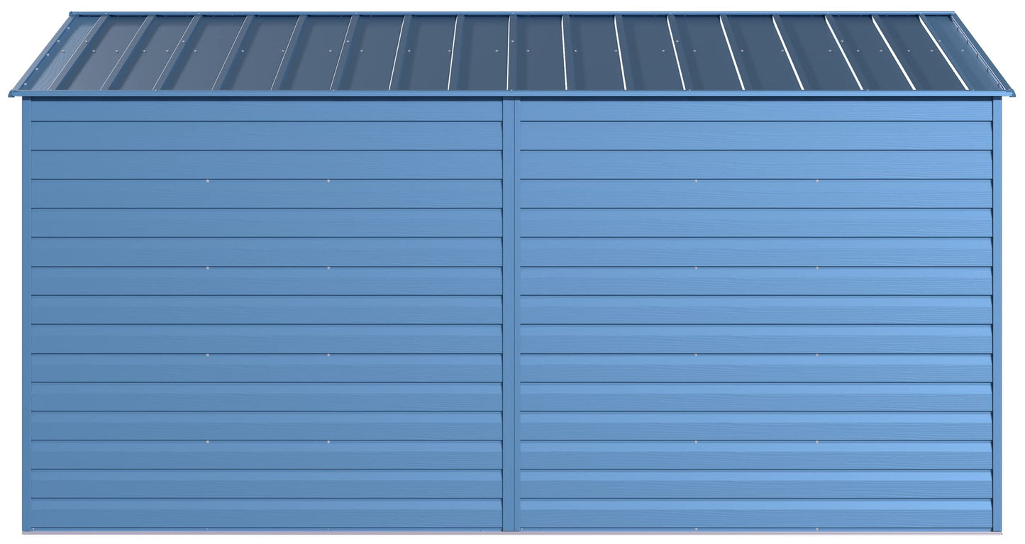 Arrow Shed Select Hangar de rangement extérieur verrouillable en acier, 10' x 14', bleu gris 