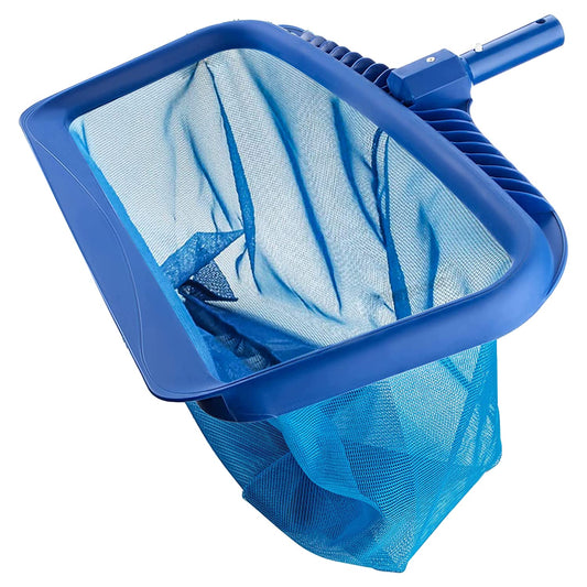 Katikies Filet d'écumoire de piscine, râteau très résistant, filet d'écumage de feuilles de piscine, feuille professionnelle, insectes, nettoyage (20 pouces-bleu) bleu