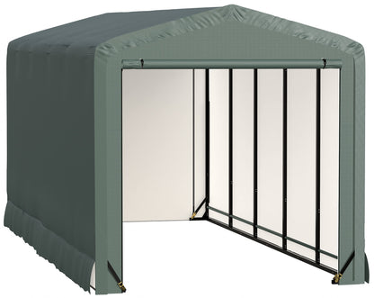 ShelterLogic ShelterTube Abri de garage et de stockage, 10' x 23' x 10', cadre en acier robuste, boîtier résistant au vent et à la neige, vert 10' x 23' x 10' 