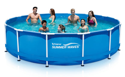 Summer Waves15'x42"Metal Frame Pool with Skimmer Plus Filter System 15 foot