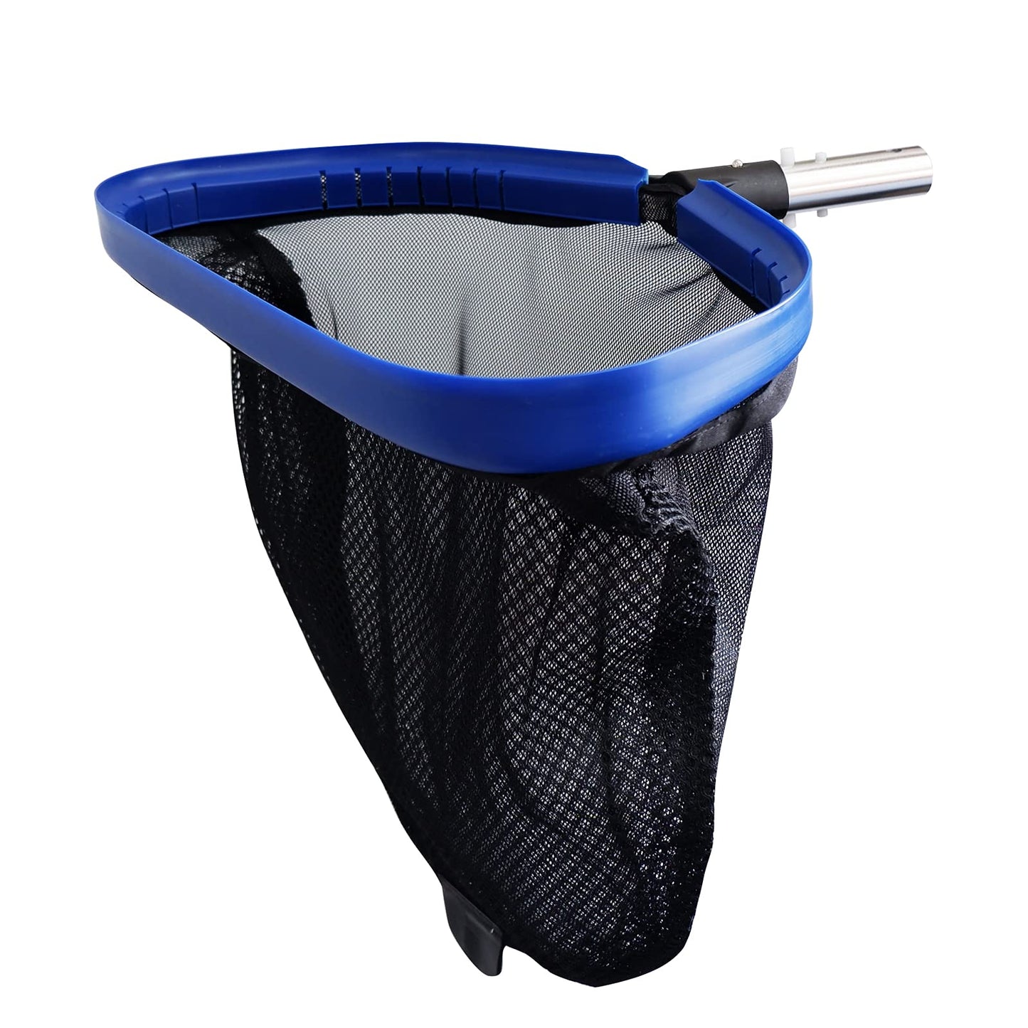 Poolvio Professional Heavy Duty Swimming Pool Leaf Skimmer Rake with Deep Double-Stitched Net Bag, Aluminum Frame & Handle for Faster Cleaning & Easier Debris Pickup and Removal Aluminum Frame Pool Rake