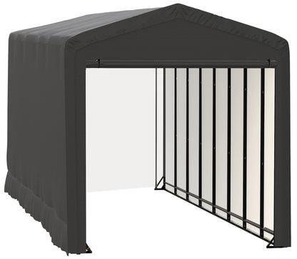 ShelterLogic ShelterTube Garage & Storage Shelter, 14' x 36' x 16' Heavy-Duty Steel Frame Wind and Snow-Load Rated Enclosure, Gray 14' x 36' x 16'