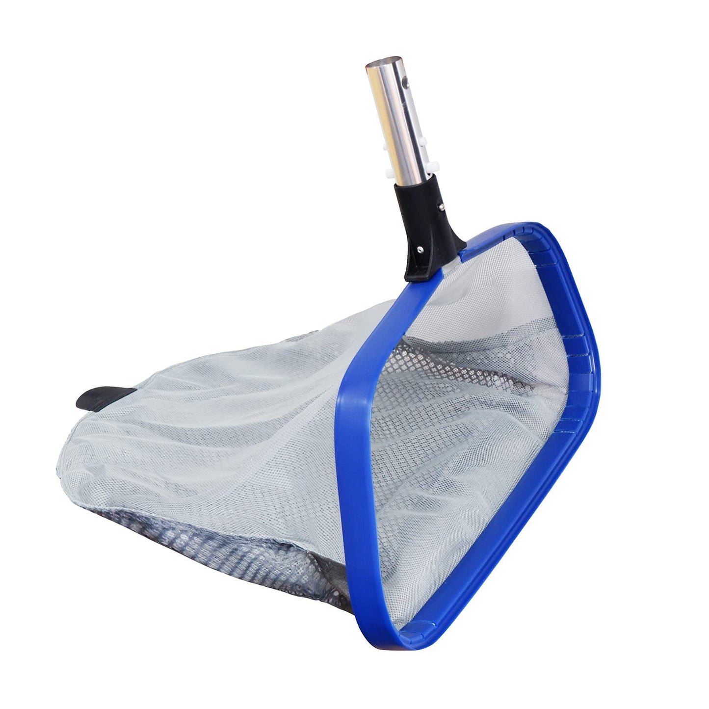 POOLWHALE Pool Leaf Rake with Double Layer Deep-Bag, Professional Skimmer Heavy Duty Mesh Net, Commercial Size(Plastic Tab at The Bottom for Assisting When You Empty The Net) Pool Rake