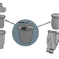 Intex 25005 Vacuum Debris Bag Replacement Part w/Ring for 28003 Maintenance Kit