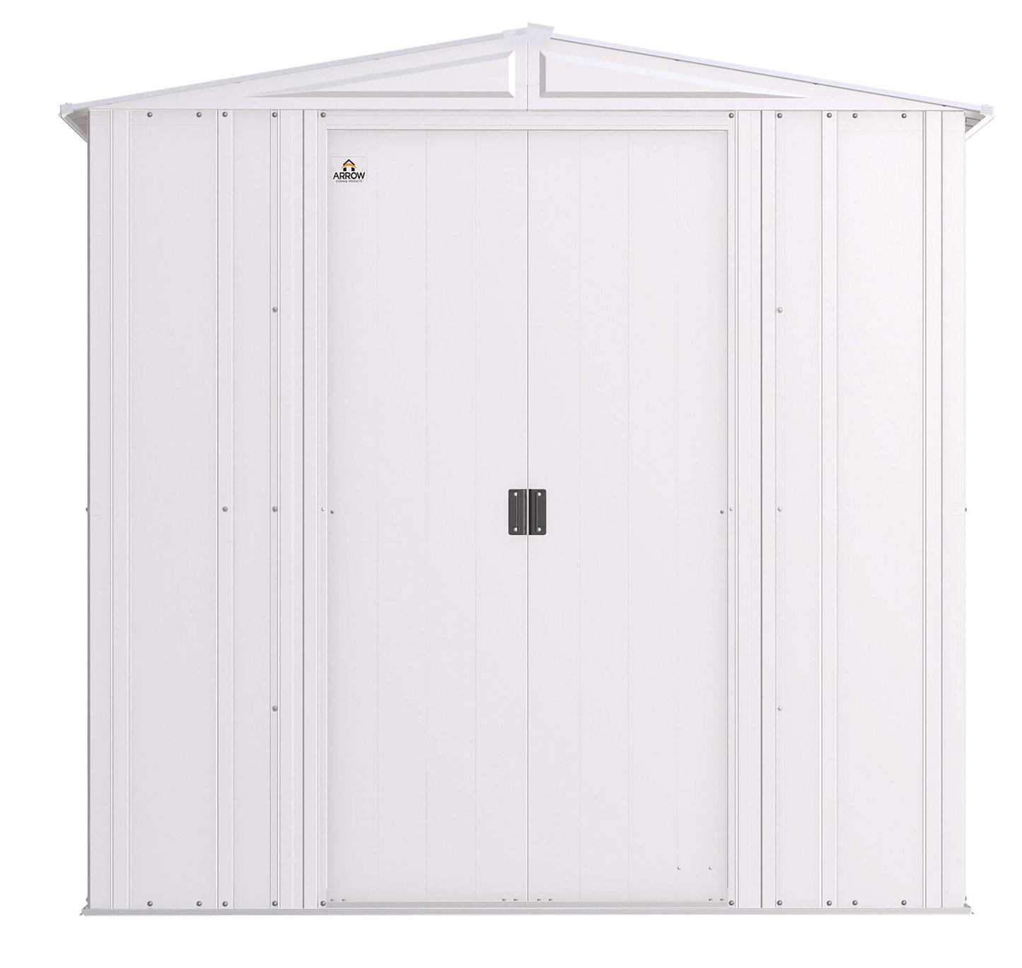 Arrow Shed Classic 6' x 7' Hangar de rangement extérieur cadenassable en acier, gris flûte 6' x 7' 