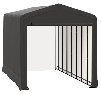 ShelterLogic ShelterTube Abri de garage et de stockage, 14' x 32' x 16', cadre en acier robuste, boîtier résistant au vent et à la neige, gris 14' x 32' x 16' 