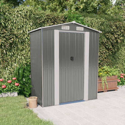 GOLINPEILO Abri de jardin extérieur en métal, grand hangar à outils utilitaire en acier, abri de jardin en acier avec doubles portes coulissantes, rangement utilitaire et outils, gris clair 75,6"x42,5"x87,8" 75,6"x42,5"x87,8" 