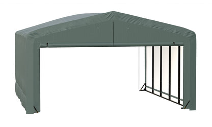 ShelterLogic ShelterTube Abri de garage et de stockage, 20' x 23' x 12', cadre en acier robuste, boîtier résistant au vent et à la neige, vert 20' x 23' x 12' 