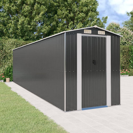 GOLINPEILO Metal Outdoor Garden Storage Shed, Large Steel Utility Tool Shed Storage House, Steel Yard Shed with Double Sliding Doors, Utility and Tool Storage, Anthracite 75.6"x303.9"x87.8" 75.6"x303.9"x87.8"